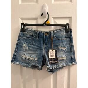 Low Rise Y2K Revival Grunge Denim Shorts - Funky Soul Women's Shorts